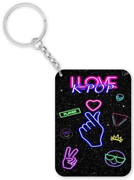 I Love Kpop Birthday Christmas Gift Keyring