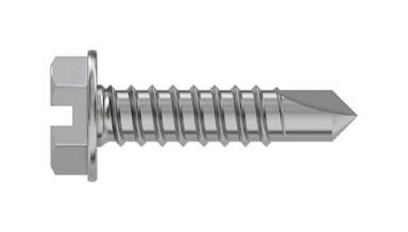 TR Fastenings (4.8 X 19 WFSTDX Z100 DIN7504) Hex Head Slotted Screws