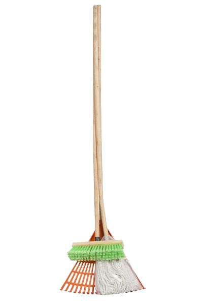 Glo Up Broom, Mop and Rake Combo Cleaning Starter-Pack
