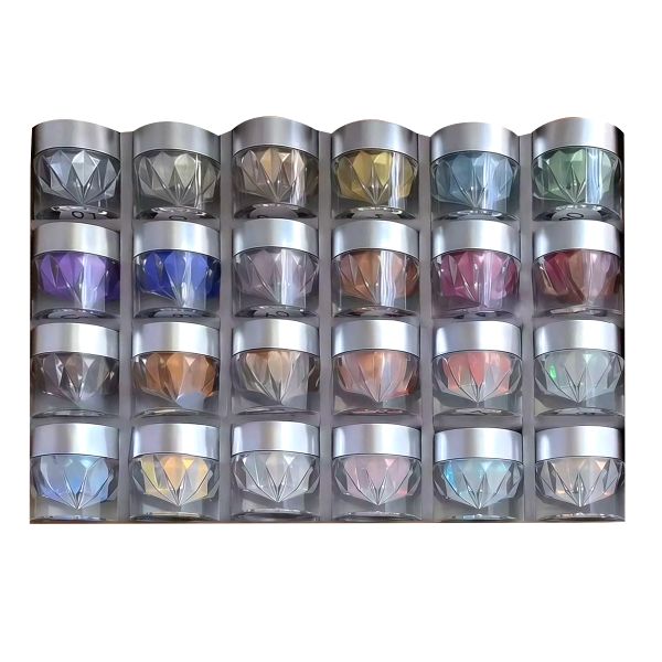 Mirror Nail Art Holographic Glitter Powder Collection - Set of 24