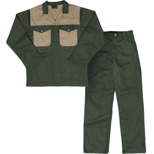 Javlin - Two Tone Polycotton Conti Suit - Cedar Green &amp; Khaki