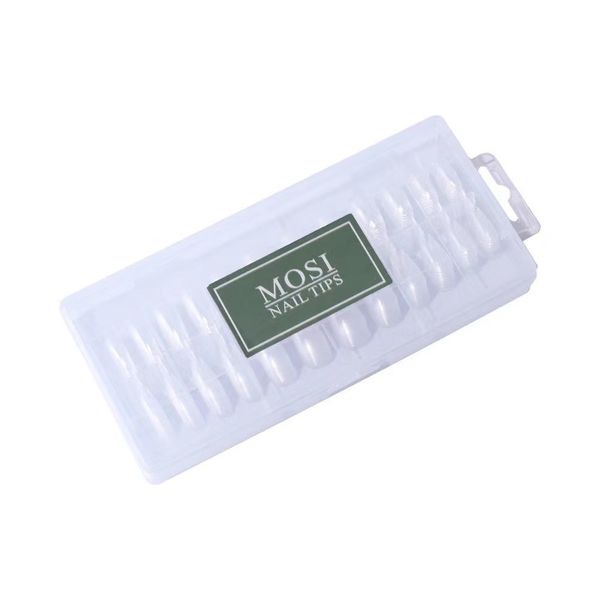 240PCS Box Almond Shaped Nail Tips Semi Transparent for Nail Extension