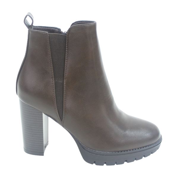 Lamara Paris Yafa 10cm Heel Side Zip Ankle Boot - Coffee