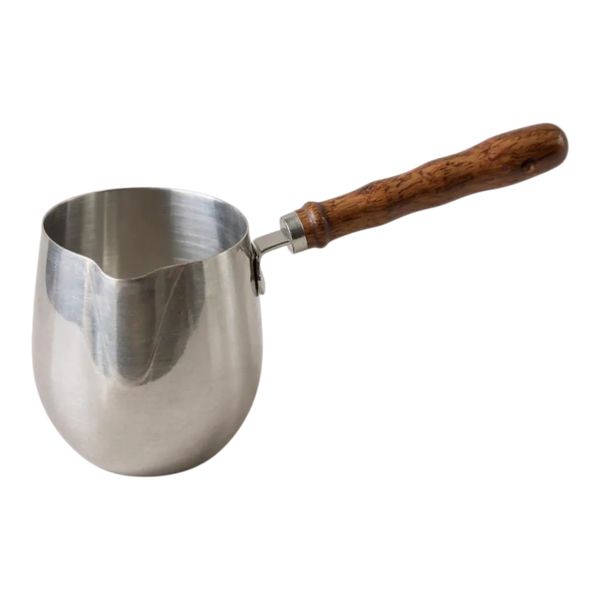 Milk Jug 450ml Stainless steel with Wooden Handle