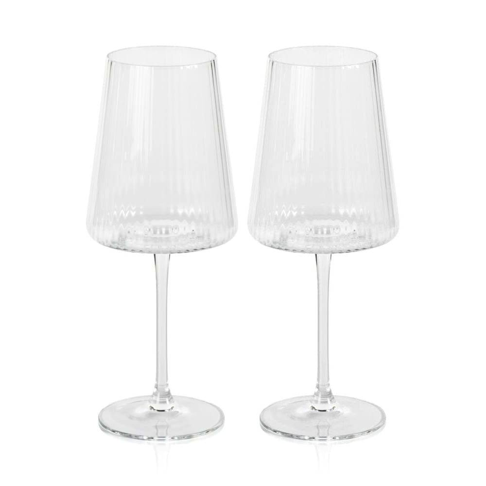 Native Decor Fluted Wine Glasses Set of 2 390ml Shop Today. Get