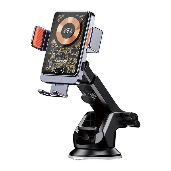 Car Phone Mobile Holder Universal Phone Mount With 15W Wireless Charging