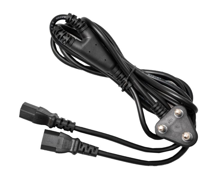 Dedicated 2-Way IEC Power Cable - Reliable Dual Connection for Computers