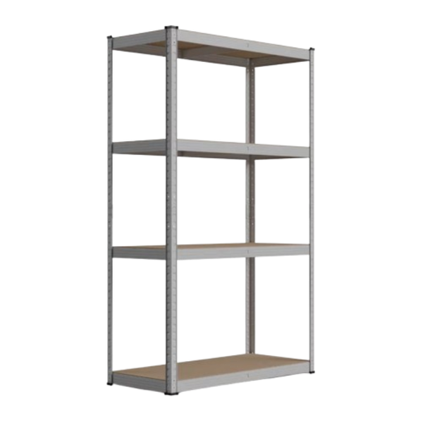 Heavy Duty 4-Tier Powder-Coated Galvanised Steel Storage Shelf Unit