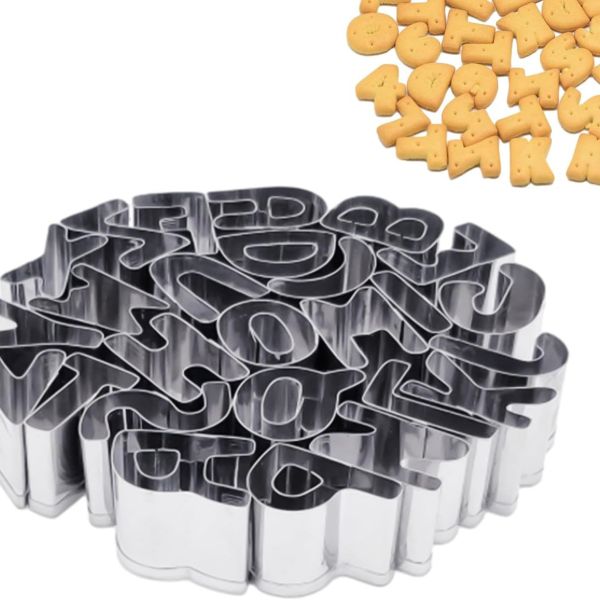 26 Pieces Alphabet Cookie Molds, Stainless Steel Alphabet Baking Templates