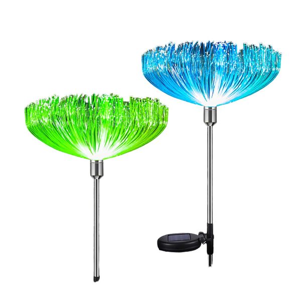 Awesome Solar Powered Dandelion Garden Decor 7 Colour Changing Light 2 Piece