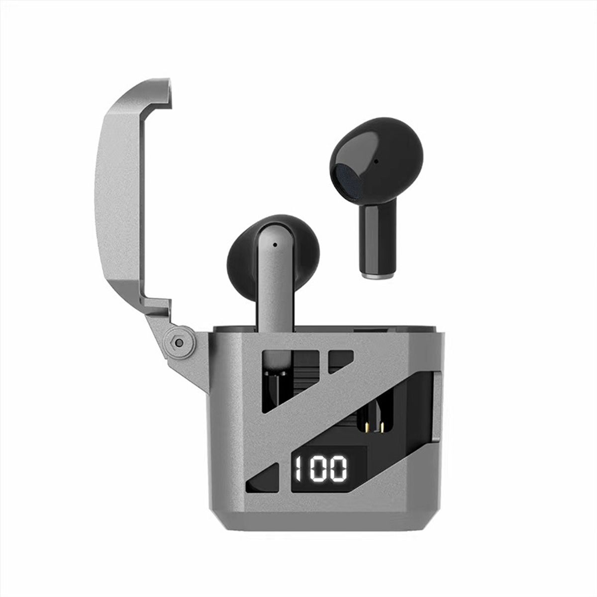 Bluetooth Earphones, BT5.3 Gaming Earbuds Cigaret Lighter Shape,Gift-Black