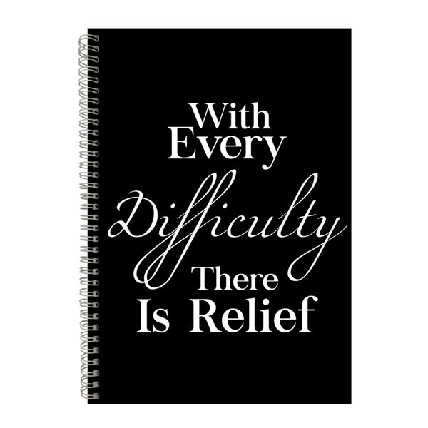 Relief A4 Notebook Spiral Lined Motivational Saying Graphic Notepad Gift160