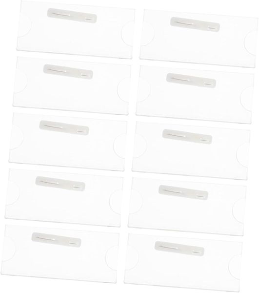10 Pieces Name Badge Holders ID Card Holders for School Office Events