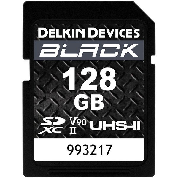 Delkin Devices Black 128GB UHS-II SDXC Memory Card (300MB/s)