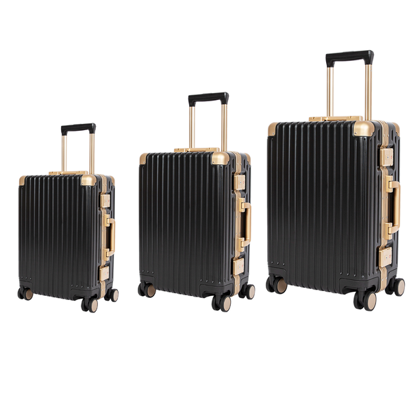 Classic Aluminum Frame Travel Suitcase - 20", 22", and 24
