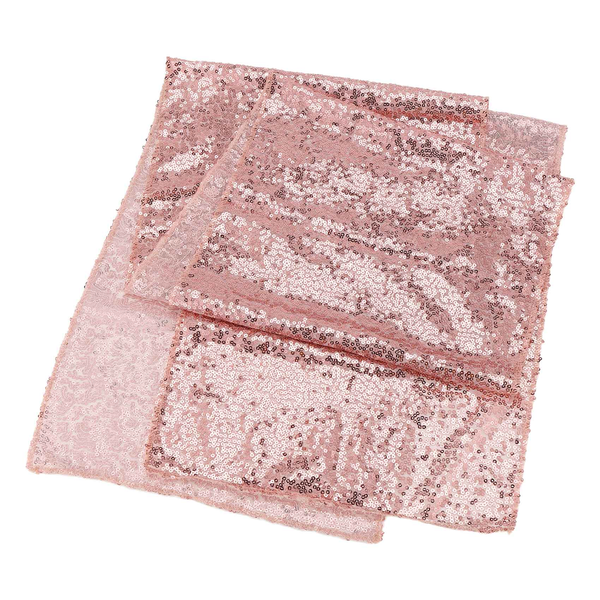 Rectangle Sequin Tablecloth Banquet Table Party Decor Rose Gold