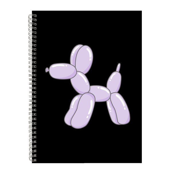 Purple Balloon Dog Gift Idea Writing Book Notepad Notebook A4 505