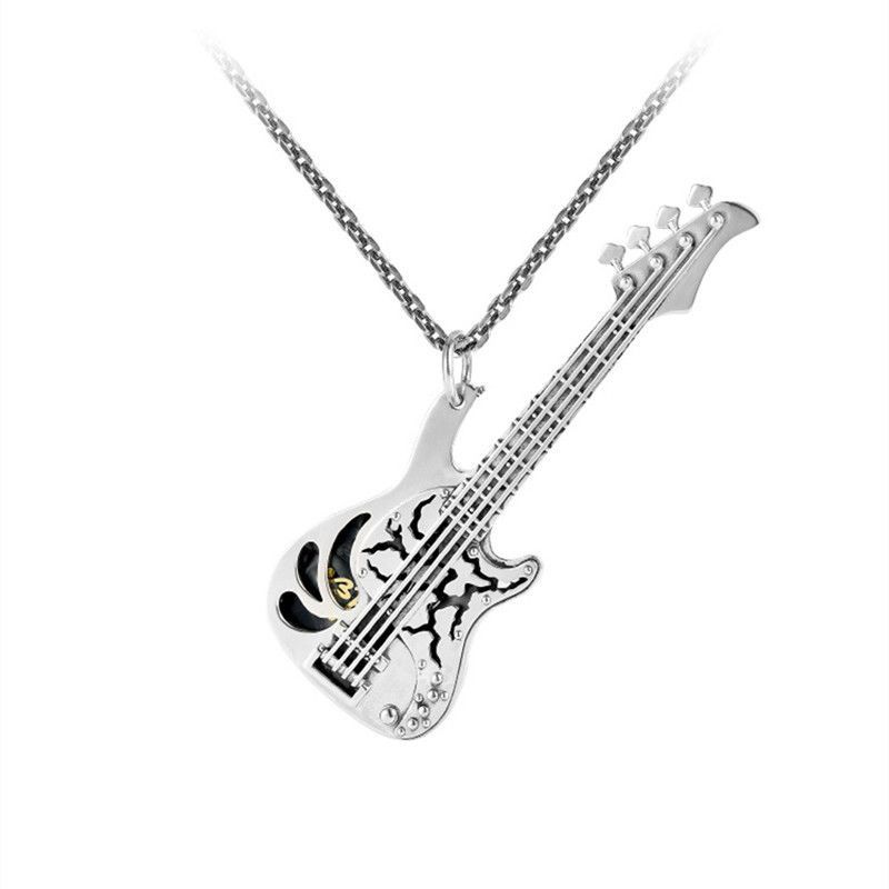 Unisex Bass Necklace with Removable Music Pick Pendant - Unique Luxe Design