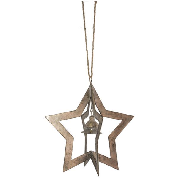 Christmas Bronze Hanging Stella 34cm