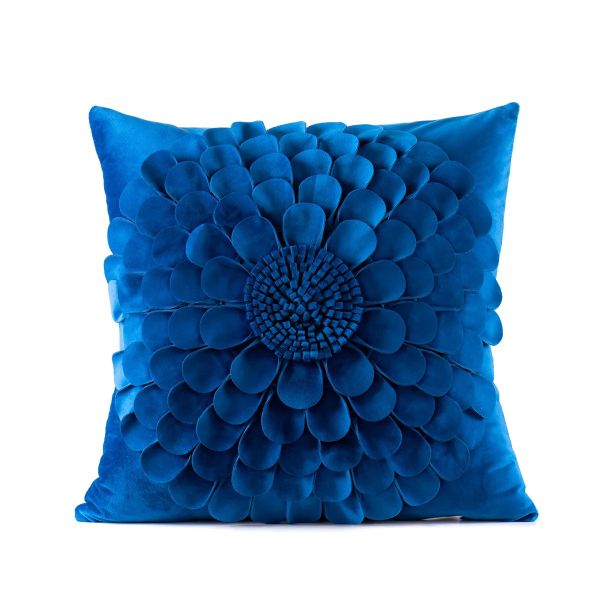 Flower Pattern Throw Pillow Handcrafted Cushion