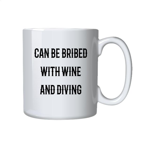 Diving Coffee Mug - Best Funny Novelty Gift Idea for Wine Drinkers &amp; Divers