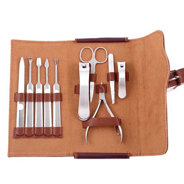 Profession 10-Piece Nail Trimmer Set with Leather Case