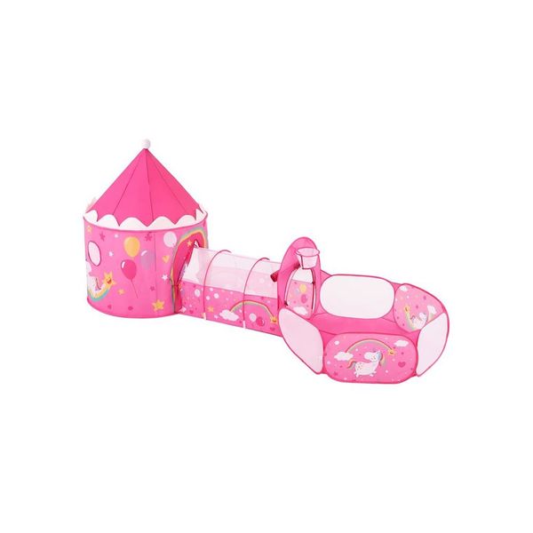 Boss 3In1 Pop-Up Playhouse With Baby Crawl Tunnel, Ball Pit and Castle Tent
