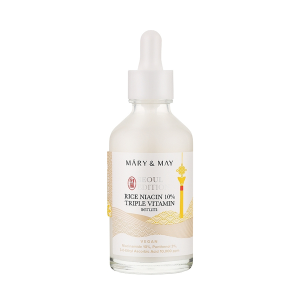 Mary&amp;May 80ml Seoul Edition Rice Niacin 10% Triple Vit Serum + Seoul trio