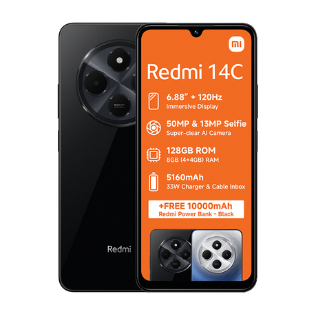 Redmi 14C ブラック 4GB/128GB Xiaomi Redmi 14C 4GB 128GB Black, Android Smartphone, 2.0GHz