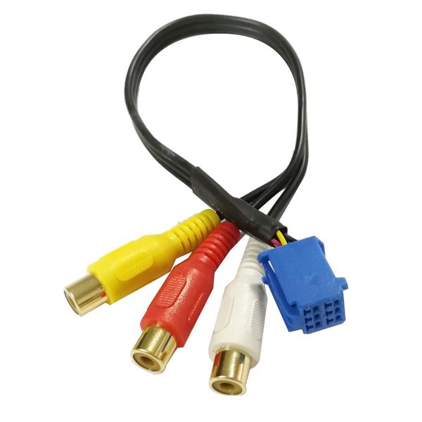 Car Rca Female Audio Video Av-In Cable Wire Compatible with Universal