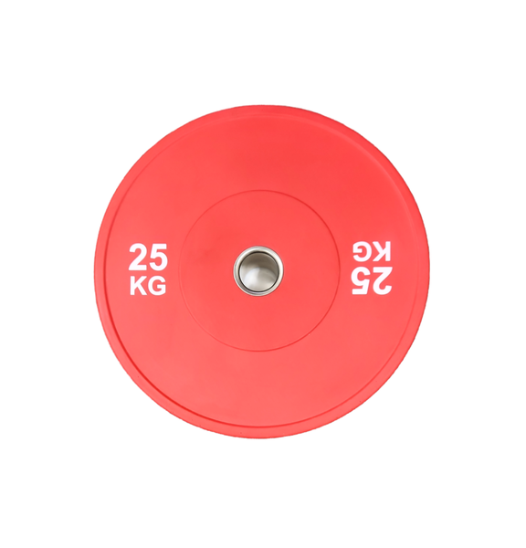 Olympic Rubber Bumper Plate - 25kg - Red
