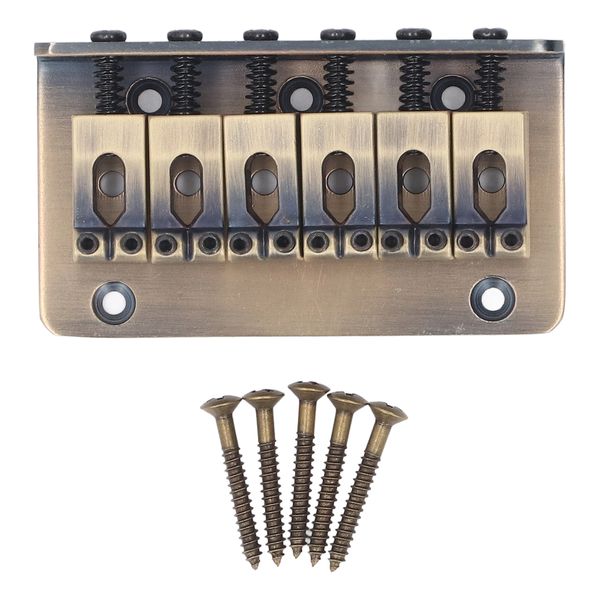 Alloy 6-String Slant Head Electric Guitar Bridge Bronze