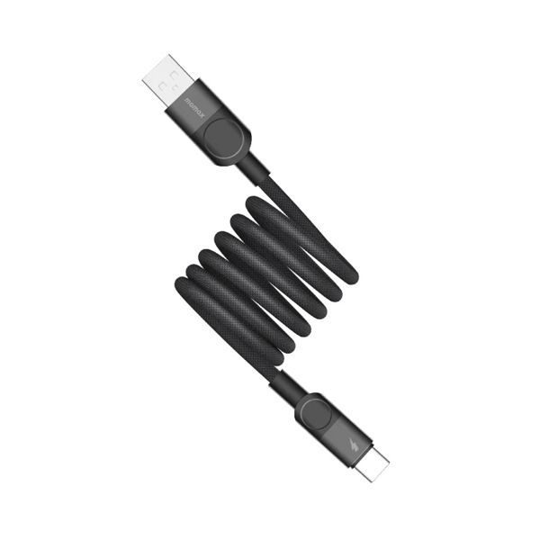 Momax Mag.Link USB-A to USB-C 66W Magnetic Braided Cable 1m Black
