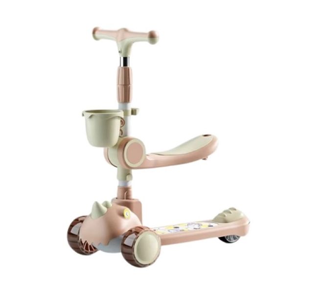 Scooter with Seat and Basket - Pink