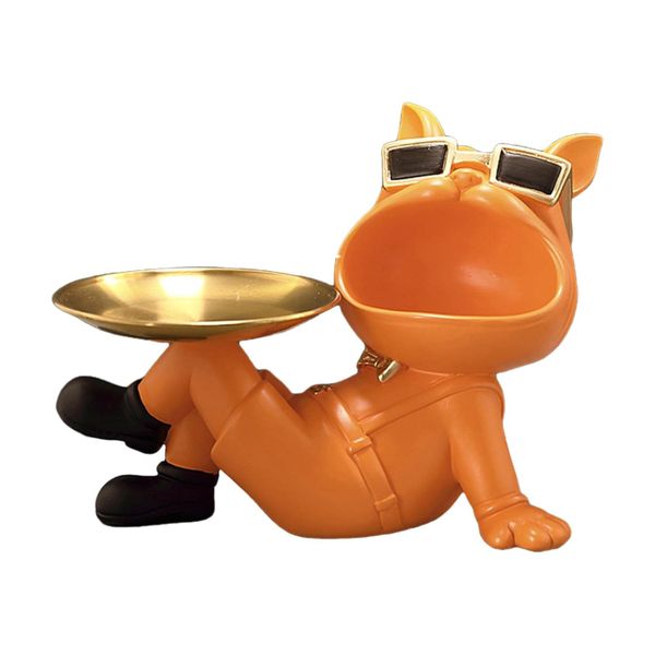 Dog Storage Tray Statue Desk Sundries Container Cosmetic Storage Tray