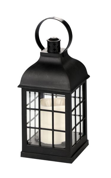 Home Quip White Carriage Lantern Warm White - Battery Operated