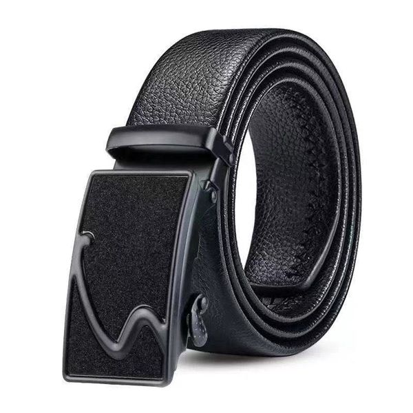 Letter S Frosted Men Business Casual Belt Automatic Buckle Holiday Gift Box