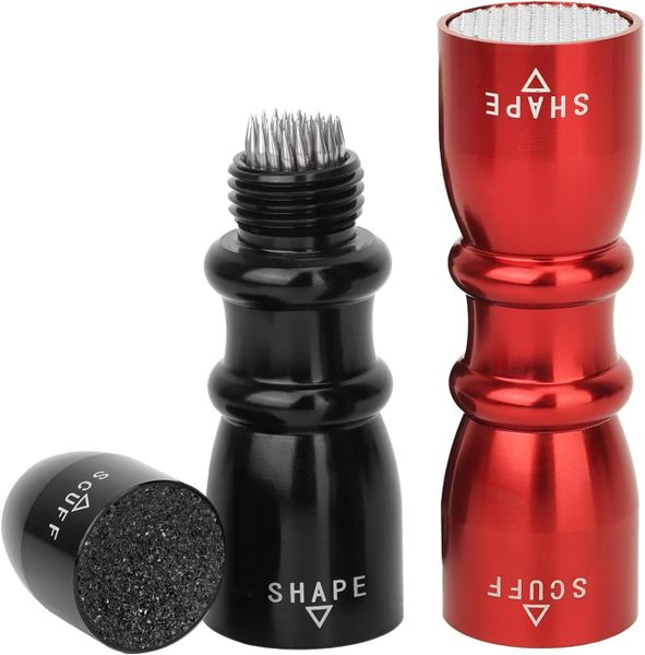 2 Pack Premium Pool Cue Tip Tools, 3-in-1 Billiard Cue Tip Shaper