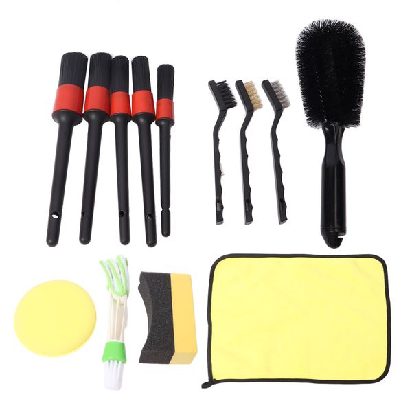 13Pieces Car brush Kit with Wheel Tools &amp; Sponge