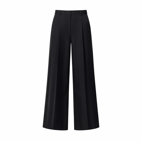 Wide-Leg Trouser - Black