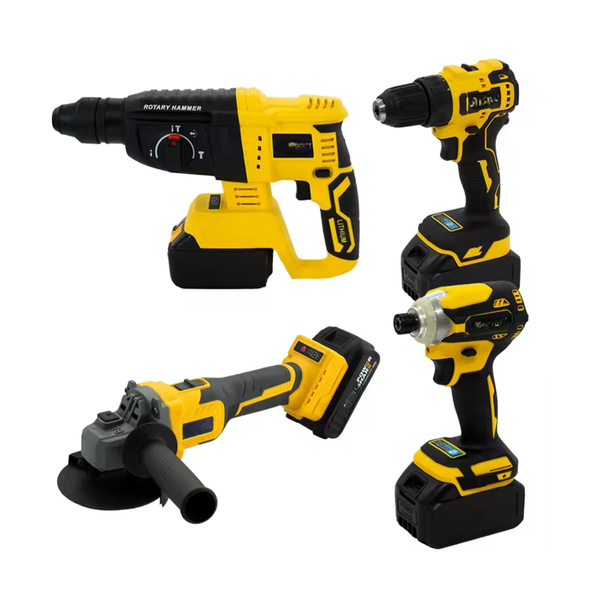 4Pcs Heavy Duty 48V Cordless Power Tool Combo Kit Set