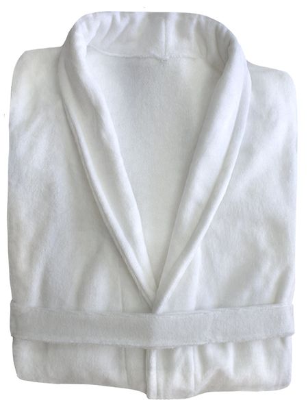Bunty's White Velvet Bathrobe (One Size Fits All)