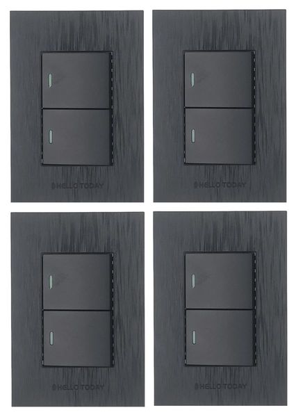 Modern 2 Lever 1 Way Light Switch 4pcs-MRUL