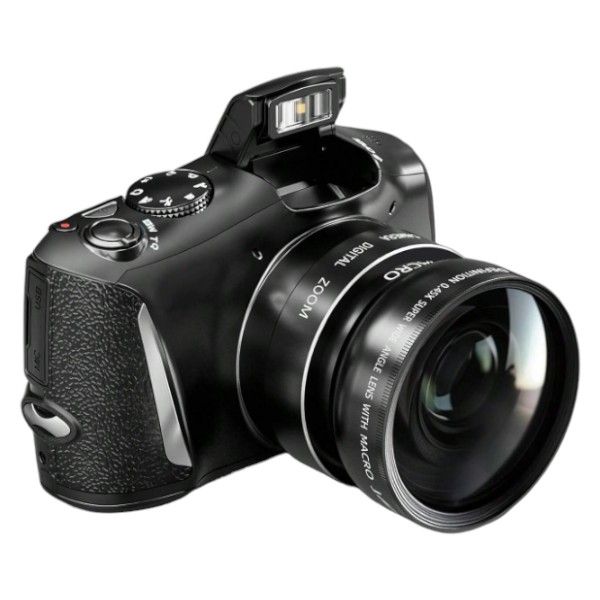 4K Digital Camera With Autofocus &amp; 16x Zoom Capabilities - Black