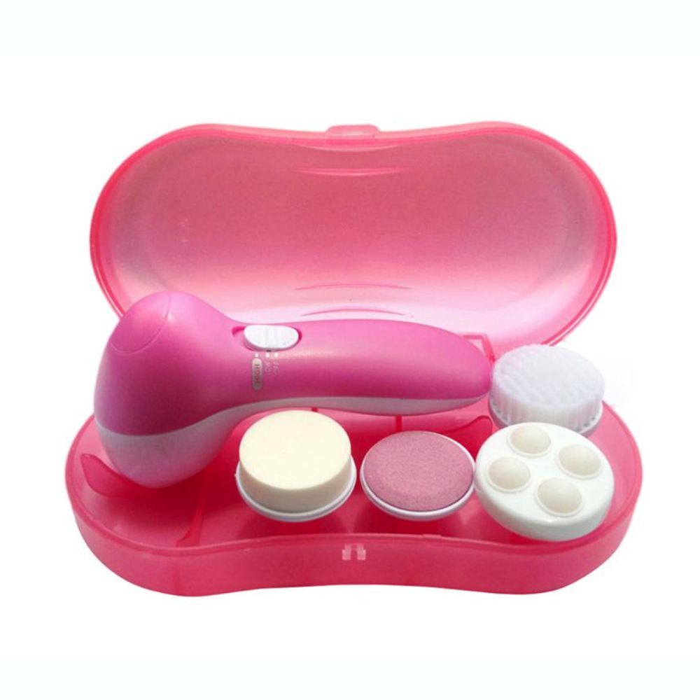 FCG Electric Spa Facial Cleansing Travel Set: Roller, Sponge, Brush, Pumice