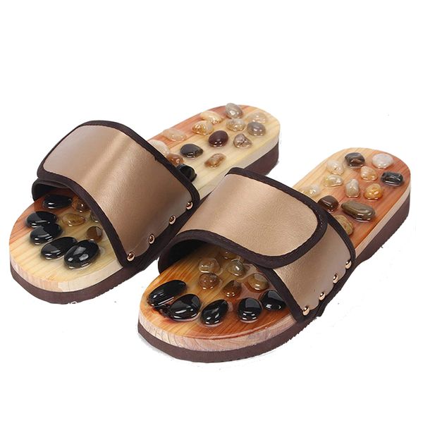 Fashion Reflexology Foot Massage Jade Stone Relief Health Care Sandals