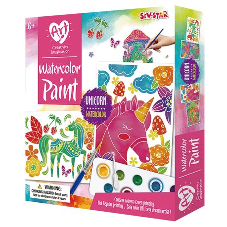 Sew-Star Magical Unicorn Watercolor Art Set Image