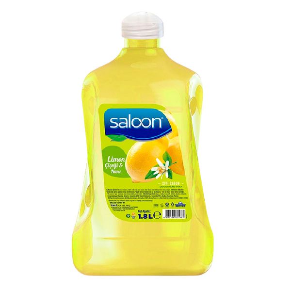 Saloon Liquid Hand Wash Soap - Lemon Blossom and Mint - 1.8 Litres