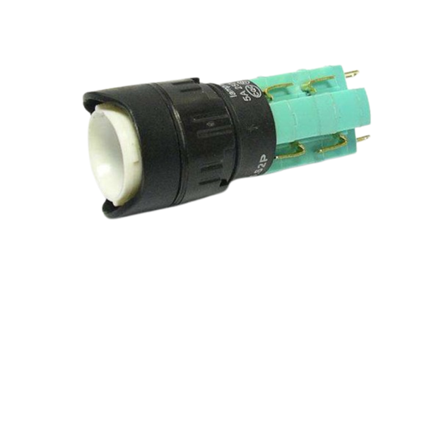 P1800L2S-65 18mm Round Illuminated Latching Push Button Switch IP65 2P