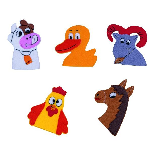 Farm Animals - Finger Puppet Set - 5 Piece